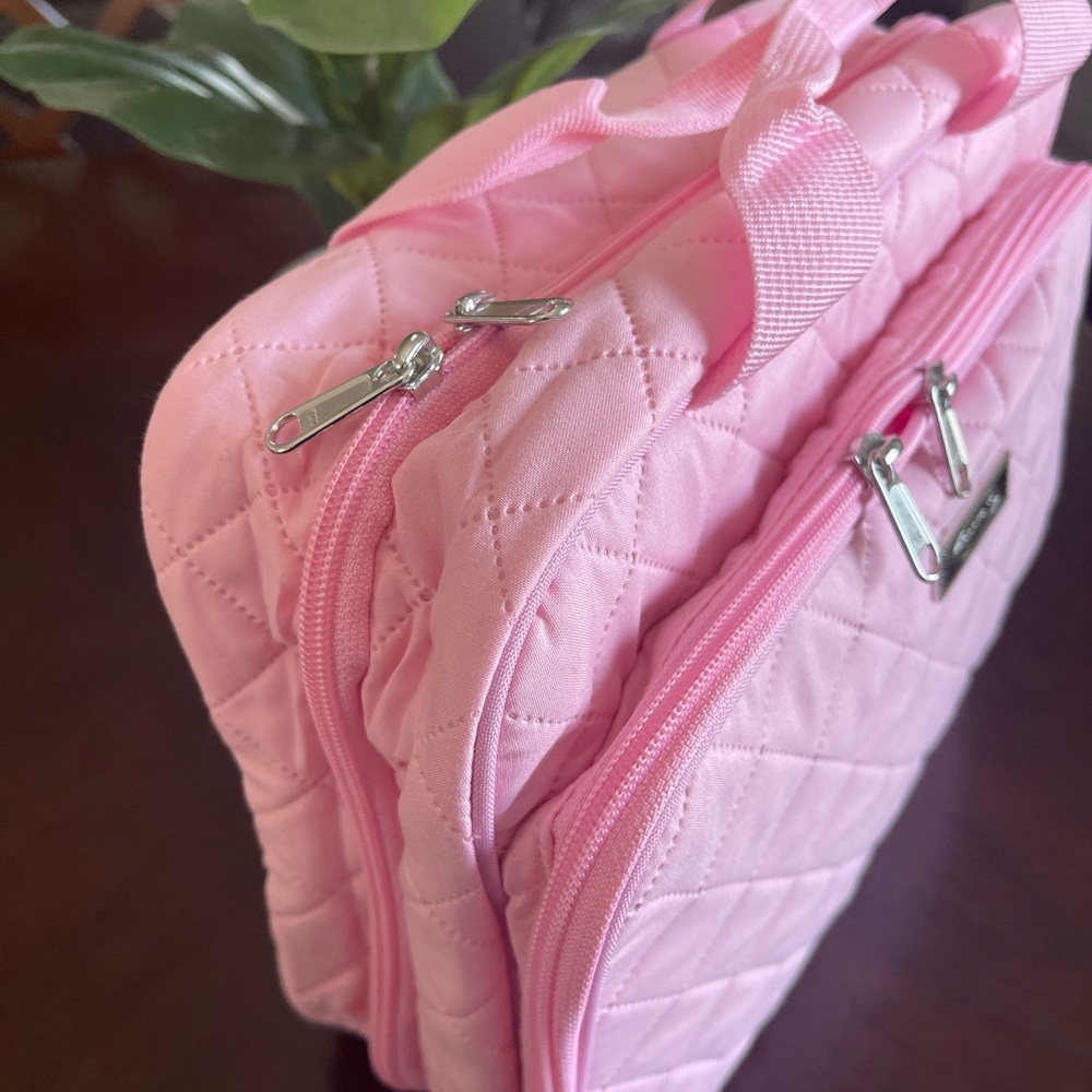 POPPIN10 (50 Available) DISCOUNT) Pink Cosmetic Bag Hanging Toiletry Makeup Bag - Picture 8 of 11